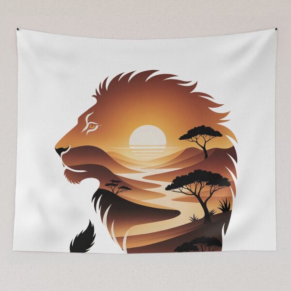 Item preview, Safari Sunset Lion King designed and sold by ShadowAndSlate.