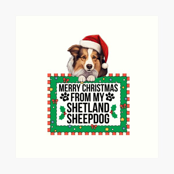 Item preview, Merry Christmas From My Shetland Sheepdog designed and sold by TheAnimalZ00.