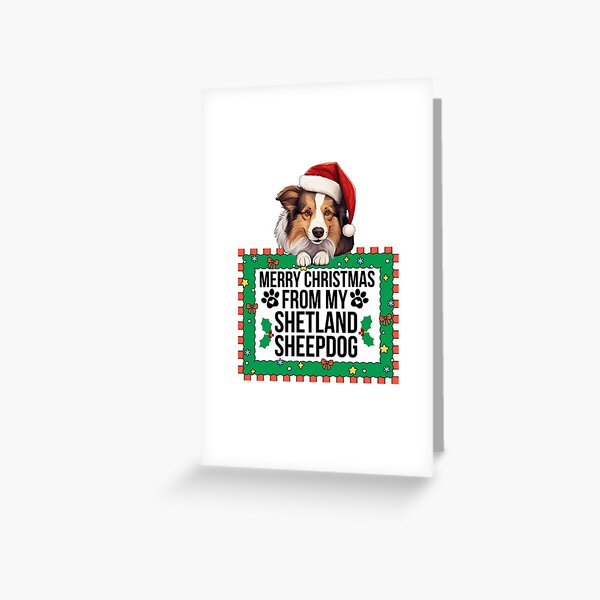 Item preview, Merry Christmas From My Shetland Sheepdog designed and sold by TheAnimalZ00.