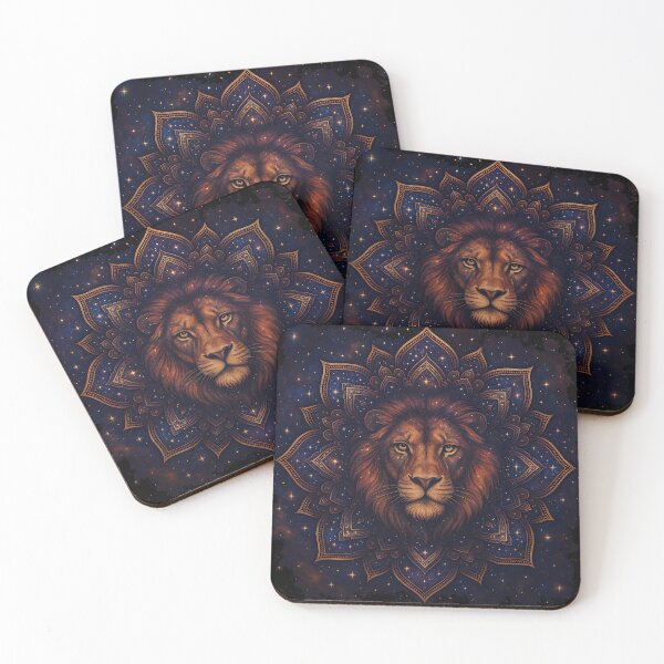 Item preview, Celestial King – Cosmic Lion Mandala designed and sold by ebada-art.