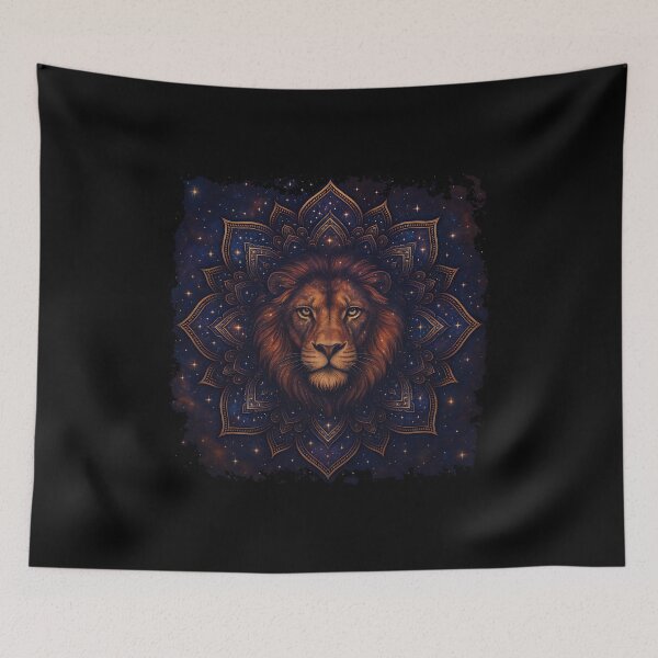Item preview, Celestial King – Cosmic Lion Mandala designed and sold by ebada-art.