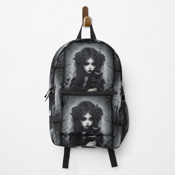Item preview, Dark Embrace: Goth Girl and Her Familiar designed and sold by JacquiTaylorArt.