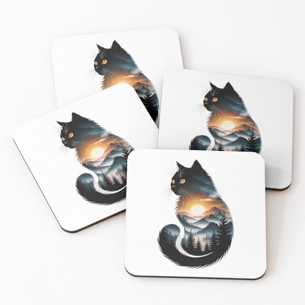 Item preview, Mountain Dusk Feline Spirit designed and sold by ShadowAndSlate.