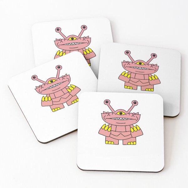Item preview, One-Eyed Pink Alien Kaiju – Kawaii Monster designed and sold by hoggylorente.