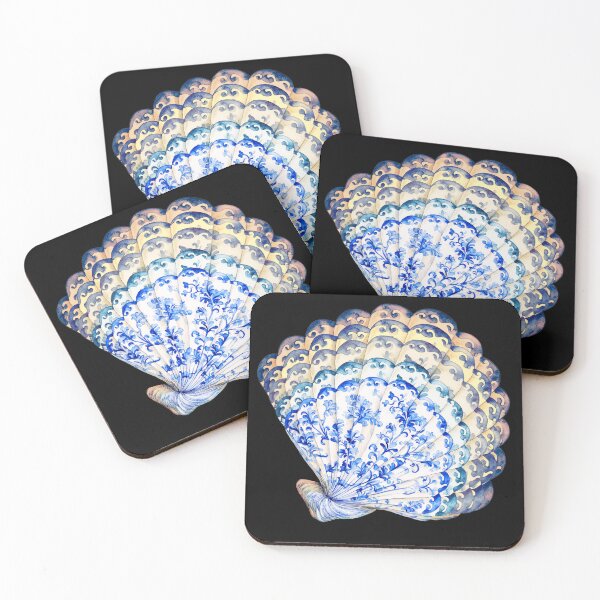 Item preview, Coastal-Aesthetic-Summer – Blue Porcelain Style Design designed and sold by Ela-graphicwiz.