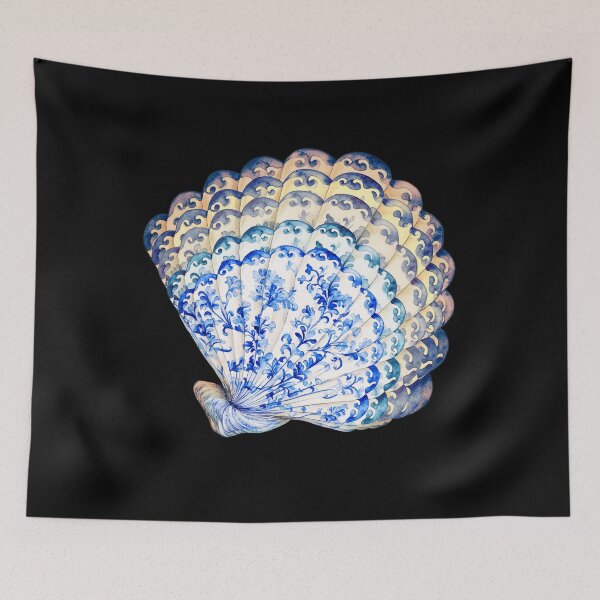 Item preview, Coastal-Aesthetic-Summer – Blue Porcelain Style Design designed and sold by Ela-graphicwiz.