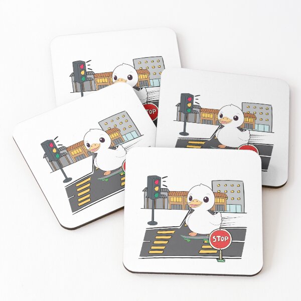 Item preview, Funny Duck is skate boarding on the street designed and sold by Pet Station.