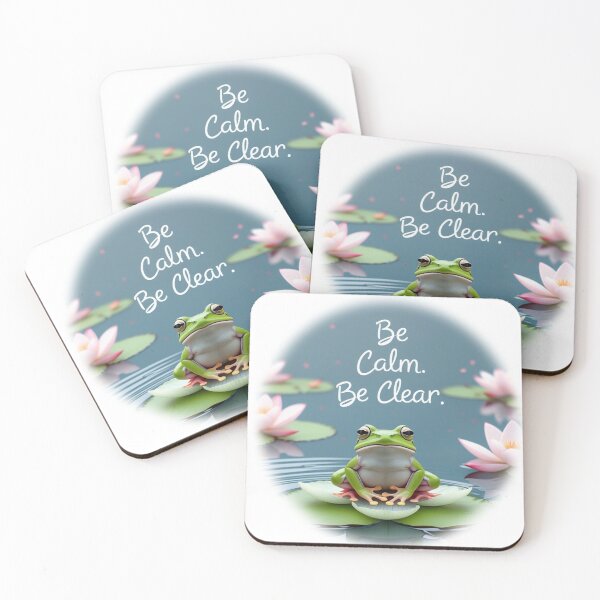 Item preview, Meditating Frog in Lotus Pond designed and sold by ZenAnimal.