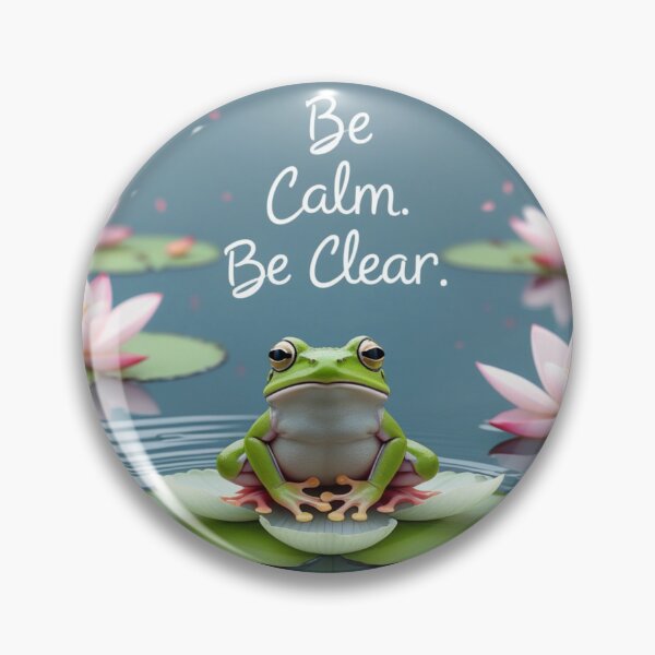 Item preview, Meditating Frog in Lotus Pond designed and sold by ZenAnimal.