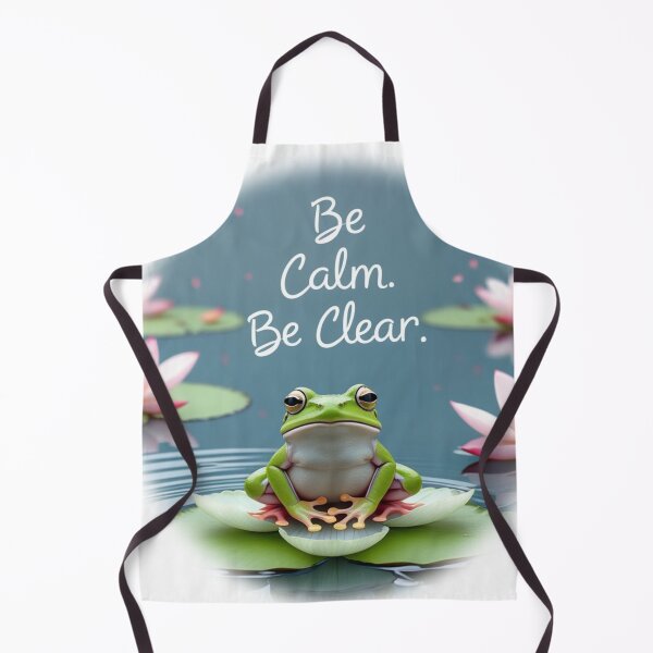 Item preview, Meditating Frog in Lotus Pond designed and sold by ZenAnimal.