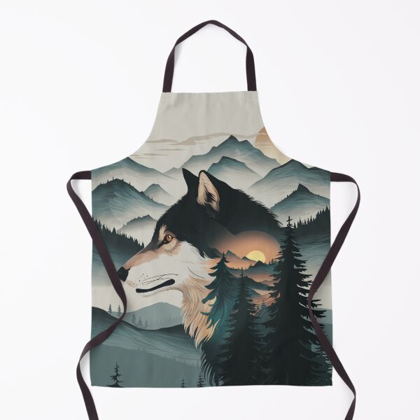 Item preview, Woodland Spirit Wolf Silhouette designed and sold by ShadowAndSlate.