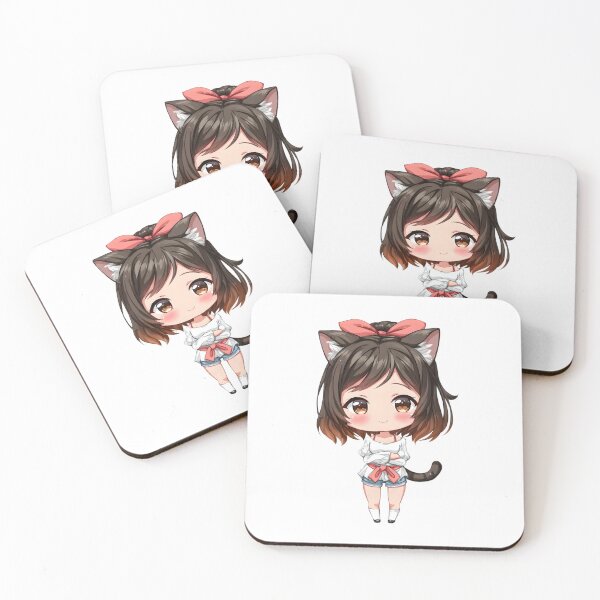 Item preview, Cute Neko Girl - White Isolate designed and sold by IssaraStudio.