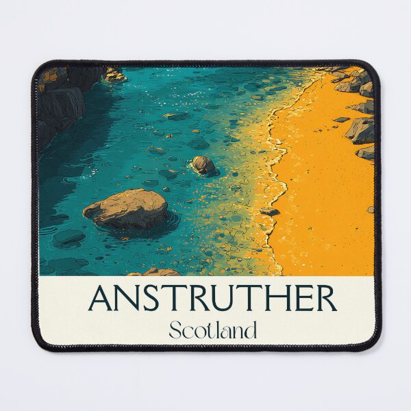 Item preview, Anstruther Scotland Retro Travel Poster | Fife East Neuk Harbour Art designed and sold by TuncGK.