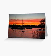 Sunset Over Zurich Greeting Card