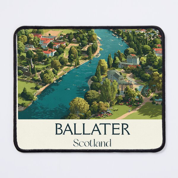 Item preview, Ballater, Royal Deeside, Scotland Travel Poster | Cairngorms Landscape Art designed and sold by TuncGK.