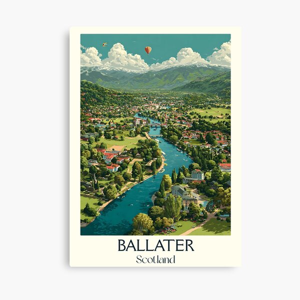Item preview, Ballater, Royal Deeside, Scotland Travel Poster | Cairngorms Landscape Art designed and sold by TuncGK.