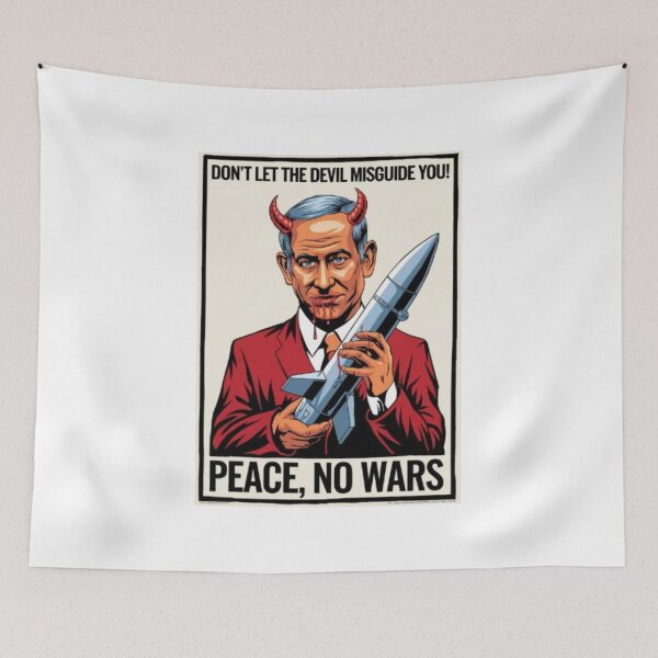 Item preview, The Devil, misguide, war, peace, anti war, demon, funnyfits70, Humor, Funny, retro, vintage, funny quotes, animal humor, designed and sold by FunnyFits70.