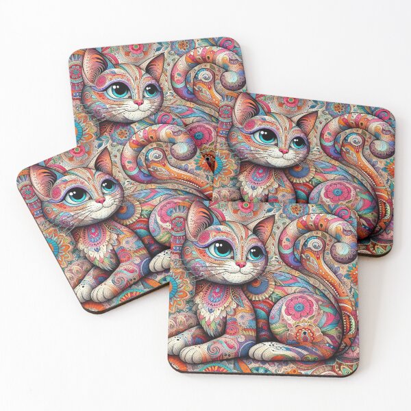 Item preview, Cat-tastic Vibes– Colorful, hand-drawn cat patterns with a cheerful, childlike touch designed and sold by Vanich-Panich.