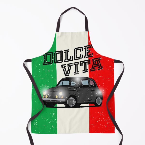 Aperçu de l'œuvre Petite vieille voiture italienne noire Fiat 500 créée et vendue par studio838.