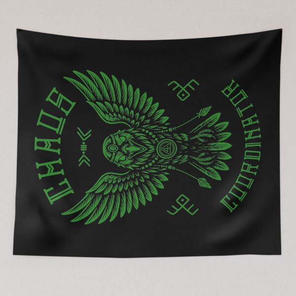 Item preview, Green Raven Chaos Coordinator - Runic Symbolism Talisman  designed and sold by SolaoLab.