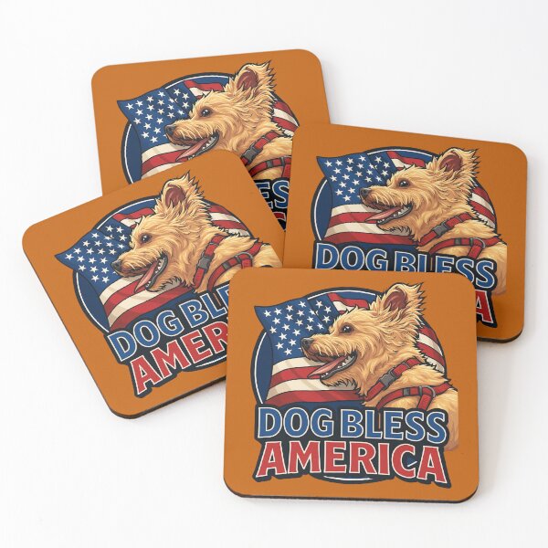 Item preview, Dog Bless America designed and sold by DopamineBee.