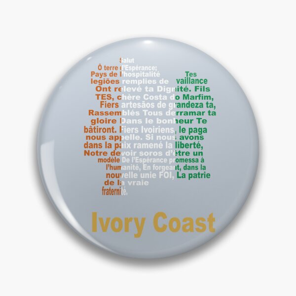 Item preview, Ivory Coast Artistic Design Featuring Anthem Map and Flag designed and sold by JR78.