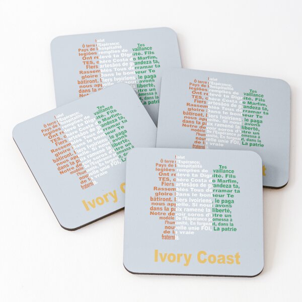 Item preview, Ivory Coast Artistic Design Featuring Anthem Map and Flag designed and sold by JR78.