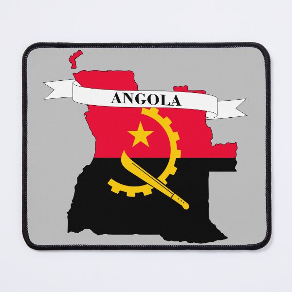 Item preview, Flag map of Angola designed and sold by visual adventures.