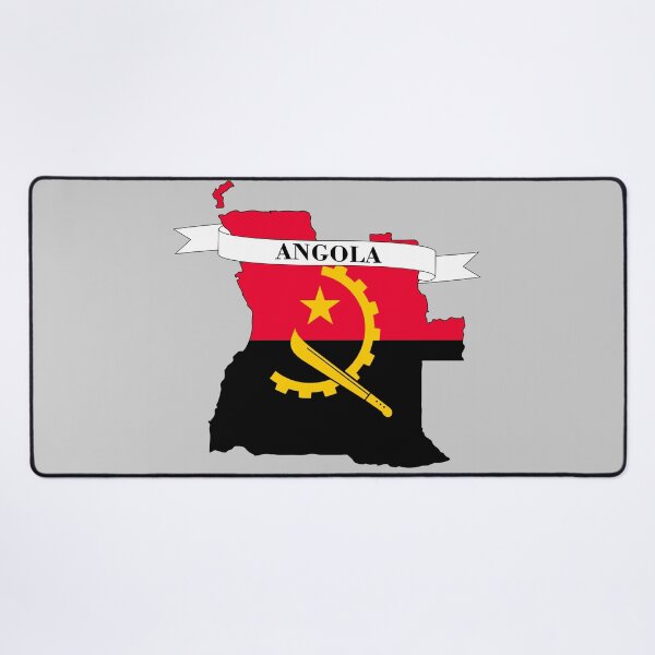 Item preview, Flag map of Angola designed and sold by visual adventures.