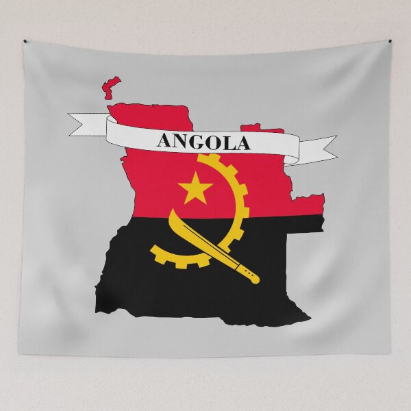 Item preview, Flag map of Angola designed and sold by visual adventures.