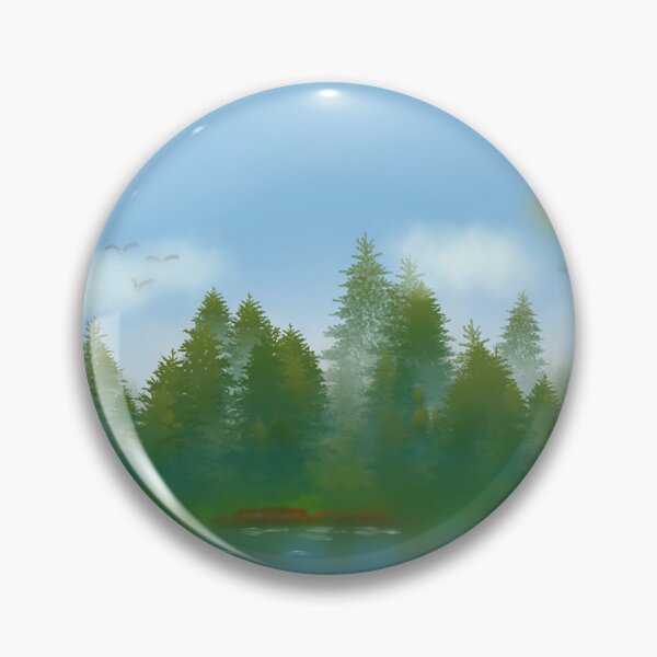 Item preview, Forest lake with two swans designed and sold by SilvioJust.
