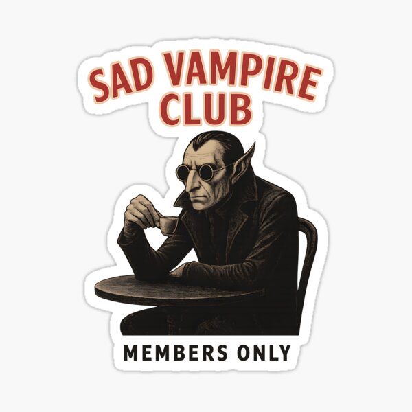Item preview, Sad Vampire Club – Gothic Humour for the Eternally Tired Undead designed and sold by Shoot-The-Moon.