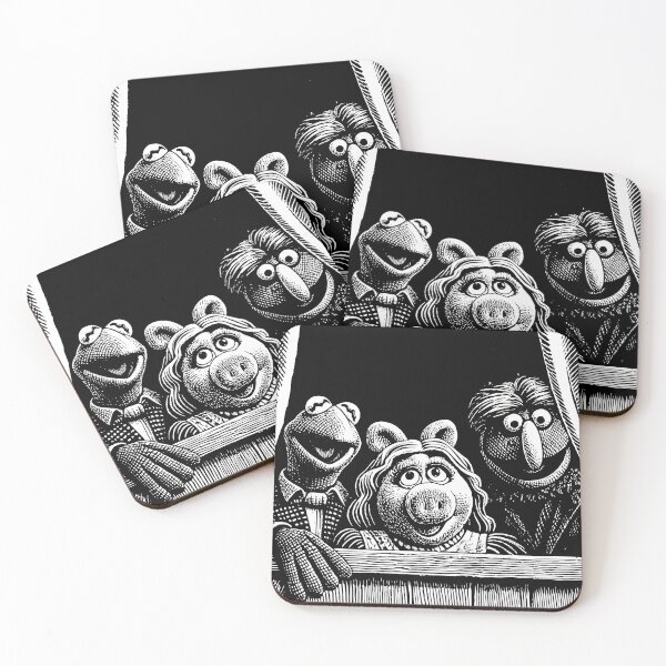 Item preview, Iconic Puppet Trio in Monochrome Style designed and sold by ART ATTACK ZONE.