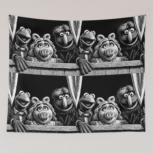 Item preview, Iconic Puppet Trio in Monochrome Style designed and sold by ART ATTACK ZONE.
