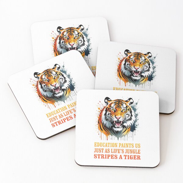 Item preview, EDUCATION PAINTS US (just as life's jungle stripes a tiger) designed and sold by TIGERRIFIC.
