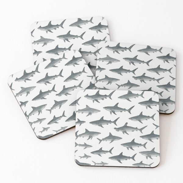 Item preview, Shark Drift – Monochrome Pattern designed and sold by Zenvo.
