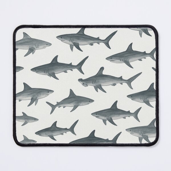 Item preview, Shark Drift – Monochrome Pattern designed and sold by Zenvo.