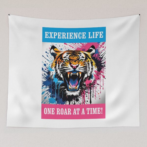 Item preview, EXPERIENCE LIFE (one roar at a time) designed and sold by TIGERRIFIC.