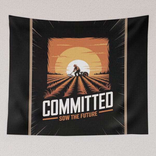 Item preview, Committed Farmer Sunset Harvest designed and sold by ShadowAndSlate.
