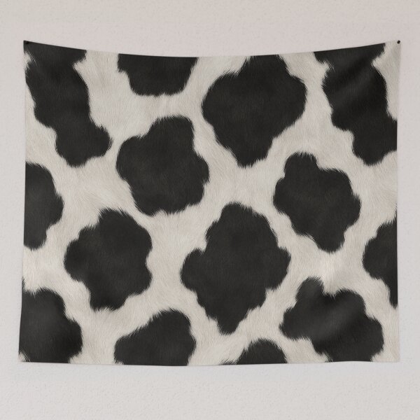 Item preview, Classic Cow Print – Black & White Fur Texture designed and sold by Zenvo.