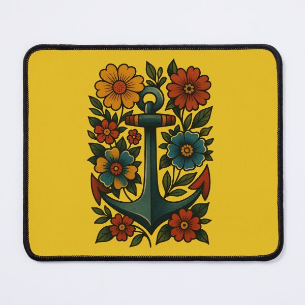 Item preview, Anchor and Flower Traditional Flash Art designed and sold by SeeSquaredDesign.