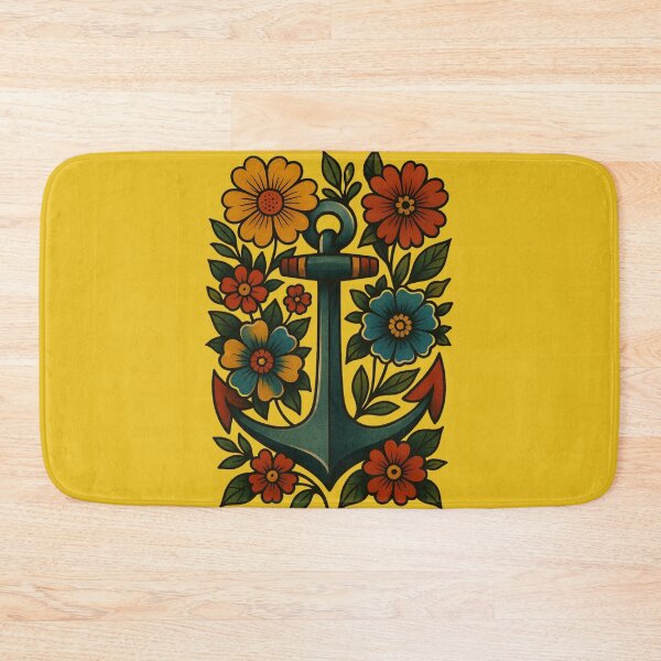 Item preview, Anchor and Flower Traditional Flash Art designed and sold by SeeSquaredDesign.