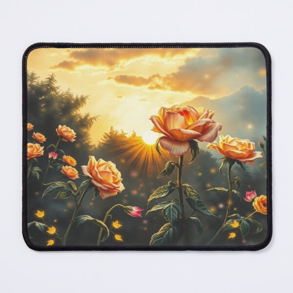 Item preview, Mystical Bloom – Glowing Roses at Sunset designed and sold by FotoworldEdel.