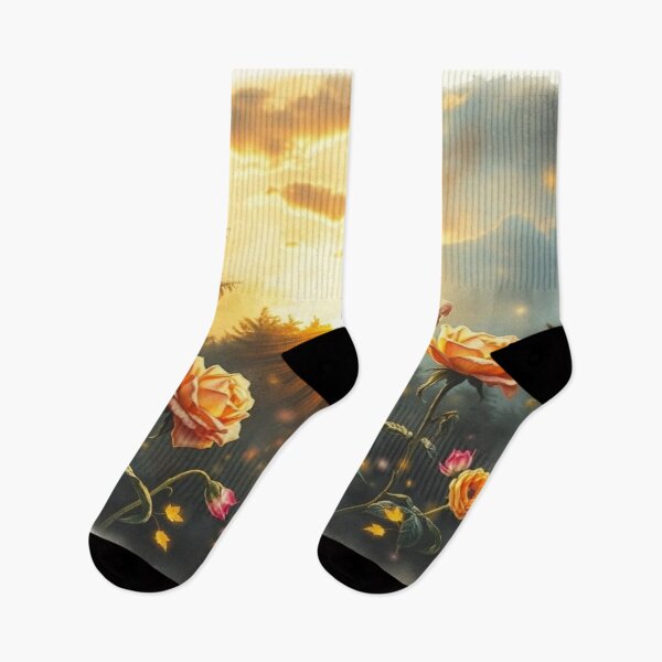 Item preview, Mystical Bloom – Glowing Roses at Sunset designed and sold by FotoworldEdel.