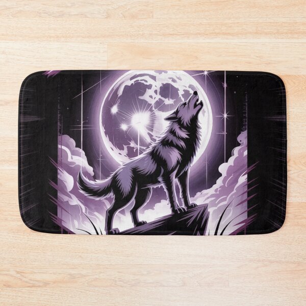 Item preview, Defiant Wolf Howling at Moon designed and sold by ShadowAndSlate.
