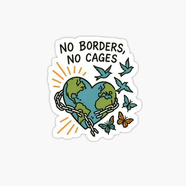 Item preview, No Borders, No Cages designed and sold by Uglyandcute.