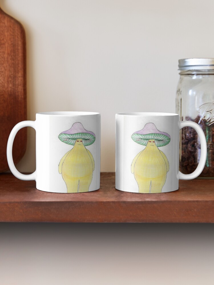 Thumbnail 2 of 6, Coffee Mug, apathetic mushroom man designed and sold by KaMe44.