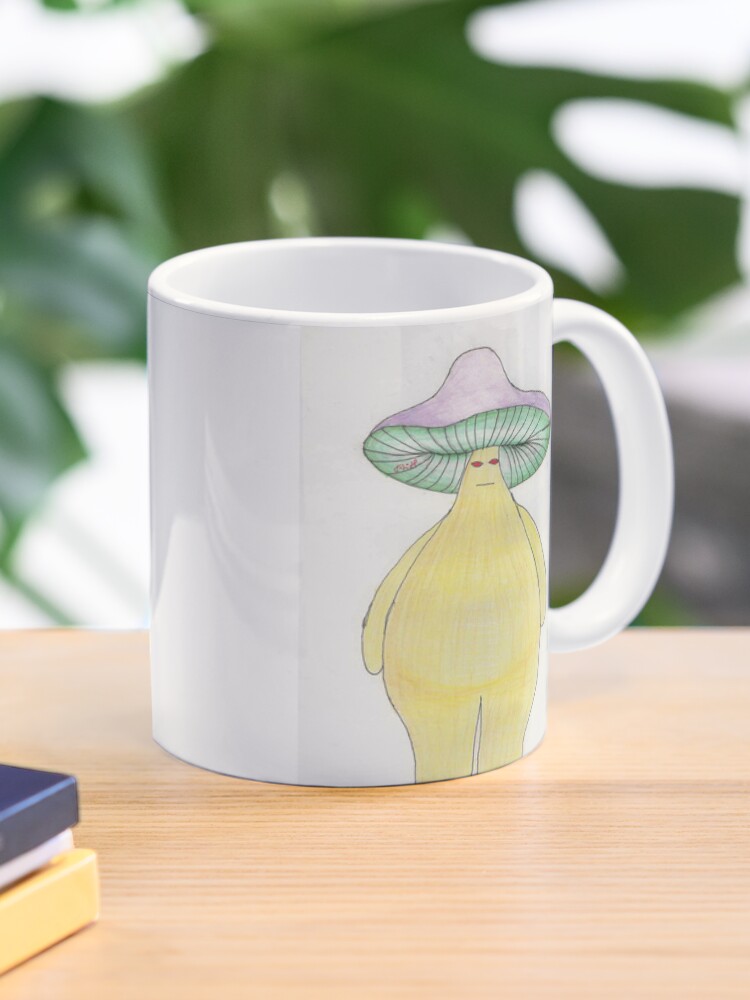 Thumbnail 1 of 6, Coffee Mug, apathetic mushroom man designed and sold by KaMe44.