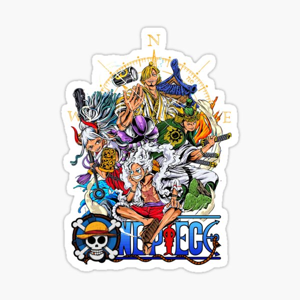 Item preview, Colorful One Piece Crew Fan Art – Anime Pirate Adventure designed and sold by SoulTreasures.