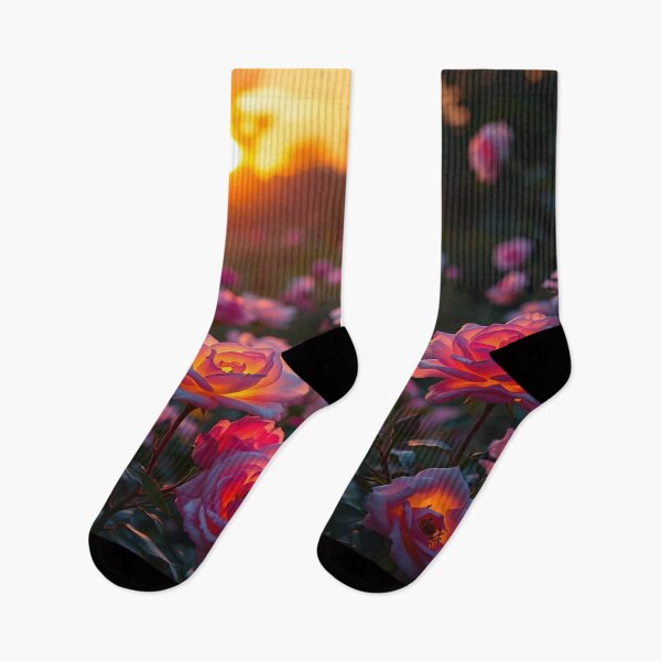 Item preview, Mystical Bloom – Glowing Roses at Sunset designed and sold by FotoworldEdel.